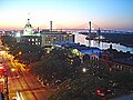 Savannah skyline at night