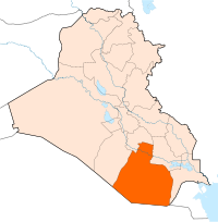 Location of محافظہ مثنی