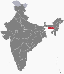 Location of Meghalaya in India