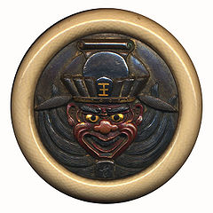 19th century kagamibuta netsuke depicting Enma