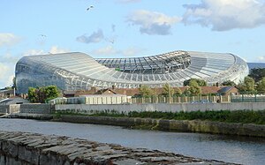 El Aviva Stadium, fue sede de la final de la UEFA Europa League de 2011