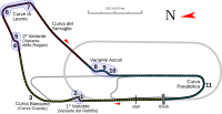 Layout of the Autodromo Nazionale Monza