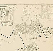 Detail of Ramesses X a sketch of KV18 by Karl Richard Lepsius