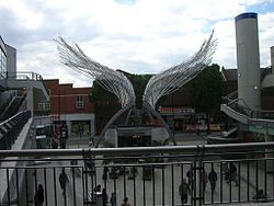 Angel Wings sculpture by Wolfgang and Heron with Price & Myers