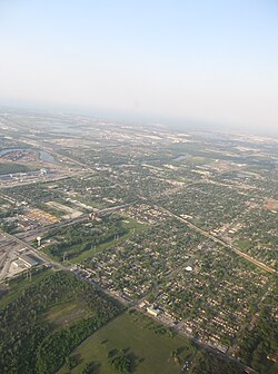 Aerial view of Dolton in 2012