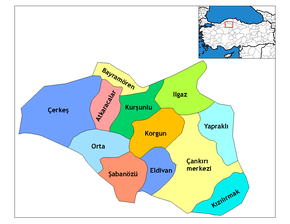 Hartă de poziționare pentru Çankırı