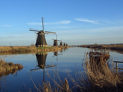 Kinderdijk windmills, Netherlands.