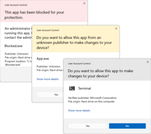 User Account Control in Windows 10