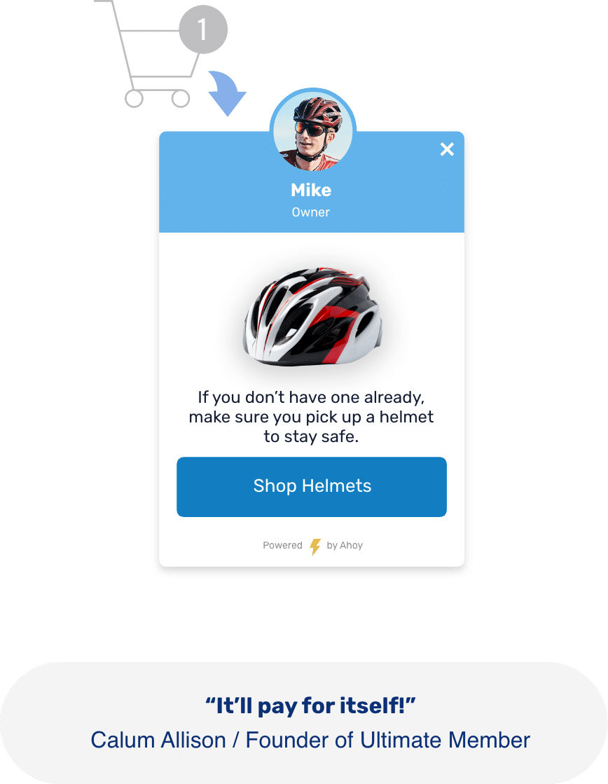 <h3>Instant Upsells</h3> Instantly show users a targeted upsell when they add an item to the cart. This proven strategy can increase average order size by a substantial amount with minimal setup.