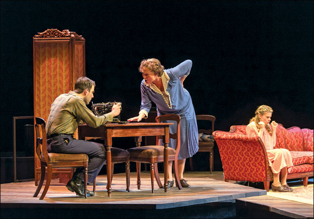 Zachary Quinto, Cherry Jones and Celia Keenan-Bolger in "The Glass Menagerie."