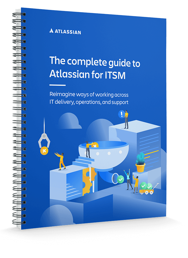 Einband des Notizbuchs mit Spiralbindung namens: "The Total Economic Impact TM of Atlassian Jira Service Management"