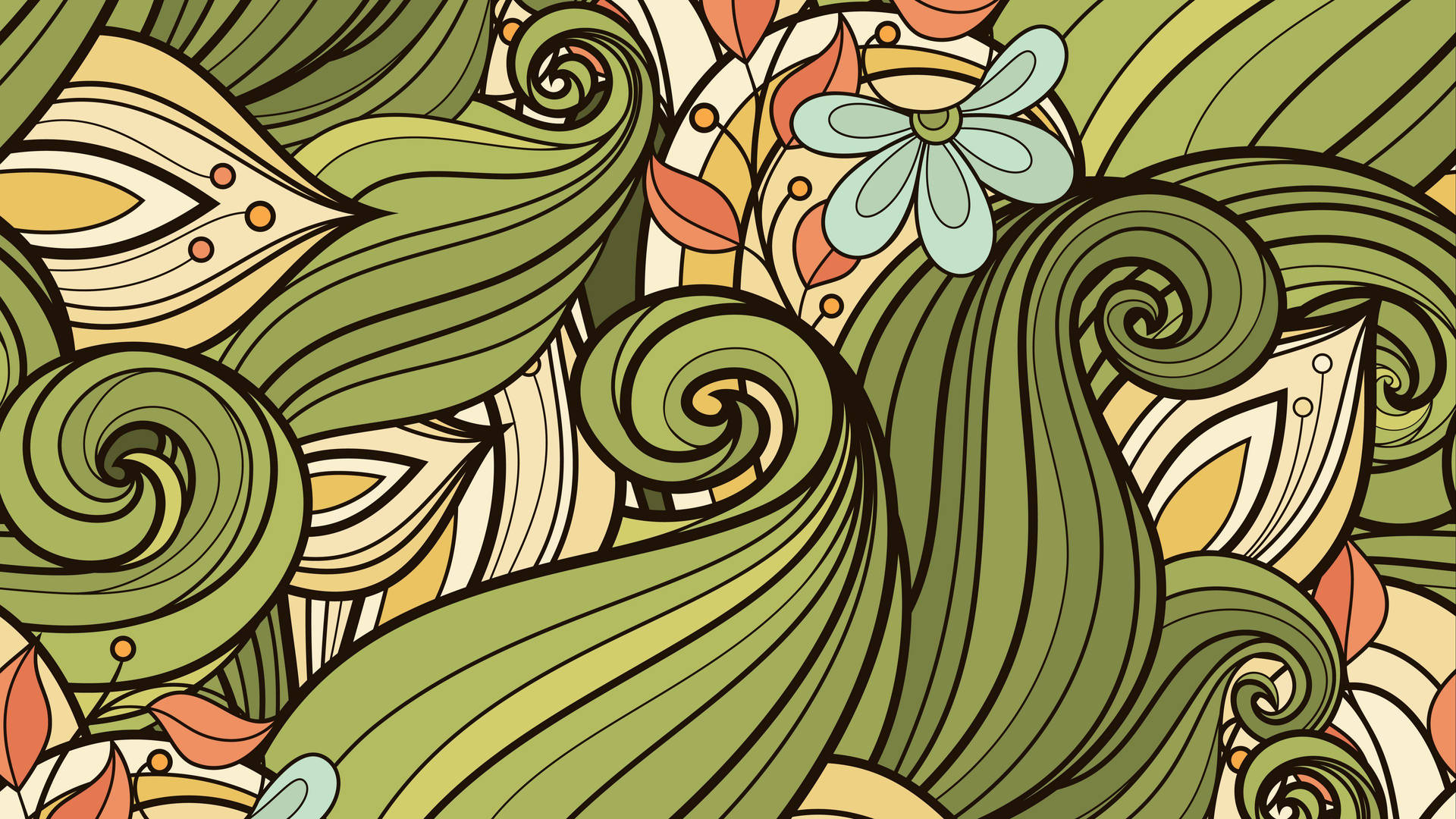 4k Doodle Wallpaper