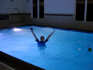 blue pool water
