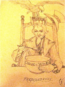 December, 1917, Uncle Sam eats Cream of Wheat ~ picture by Grace Shipley
