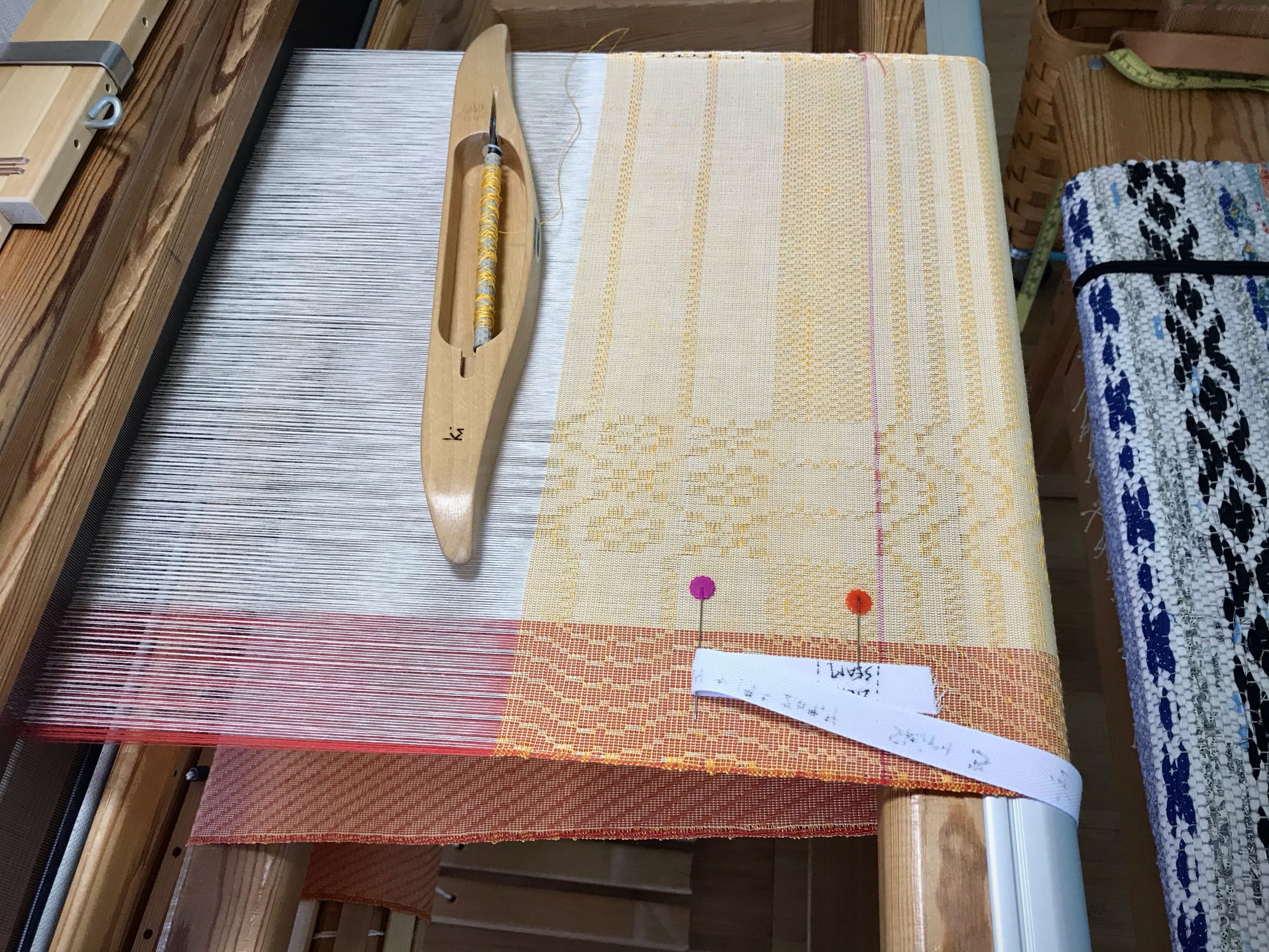 Weaving fabric for 3-tiered skirt!
