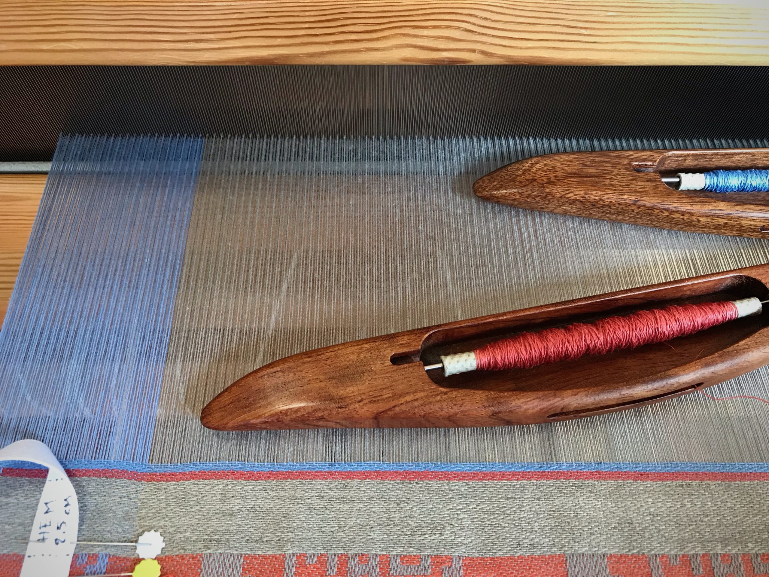 Ready - Sett - Go! New towels on the drawloom.