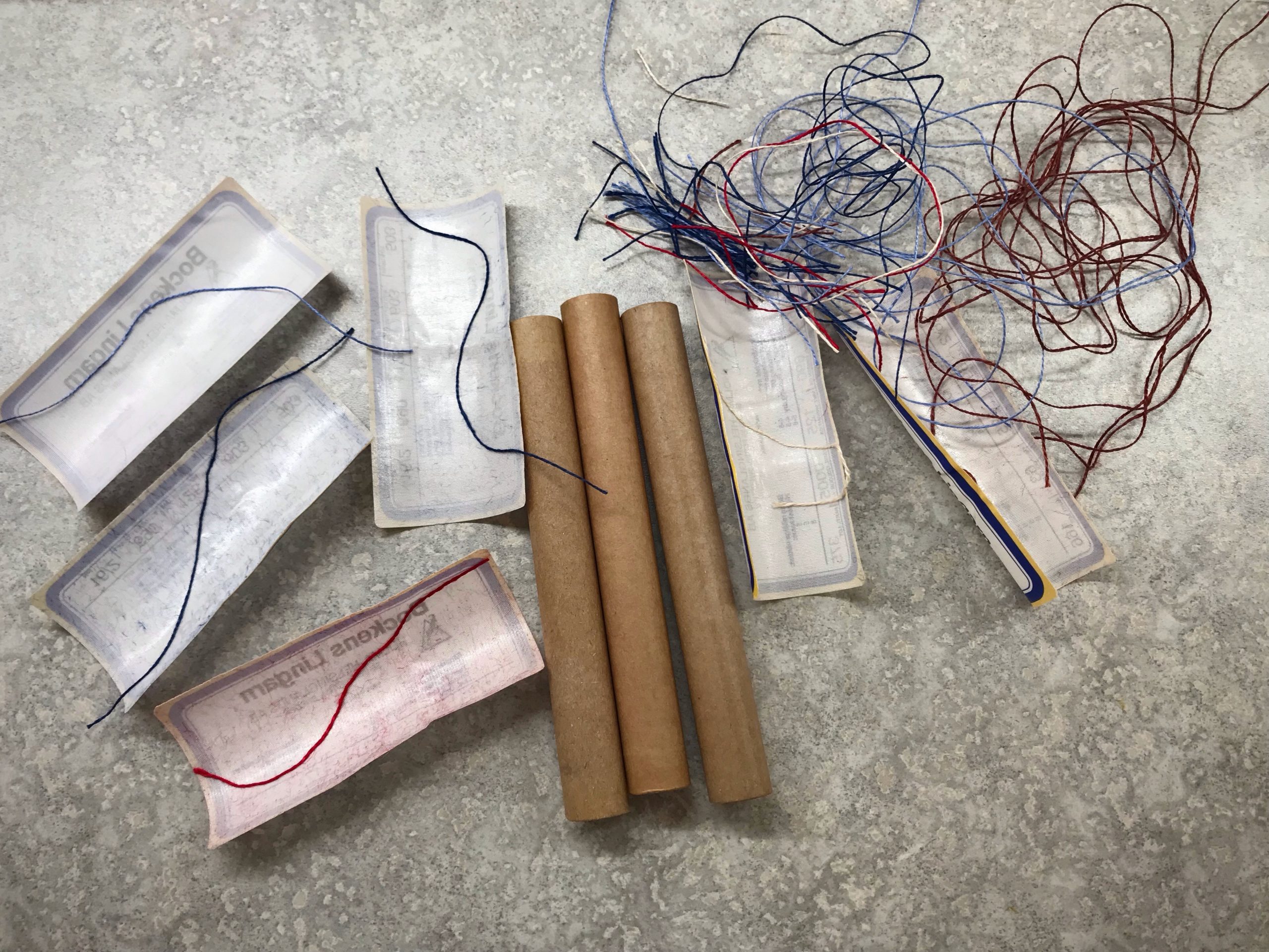 Finished off some linen! New linen warp.