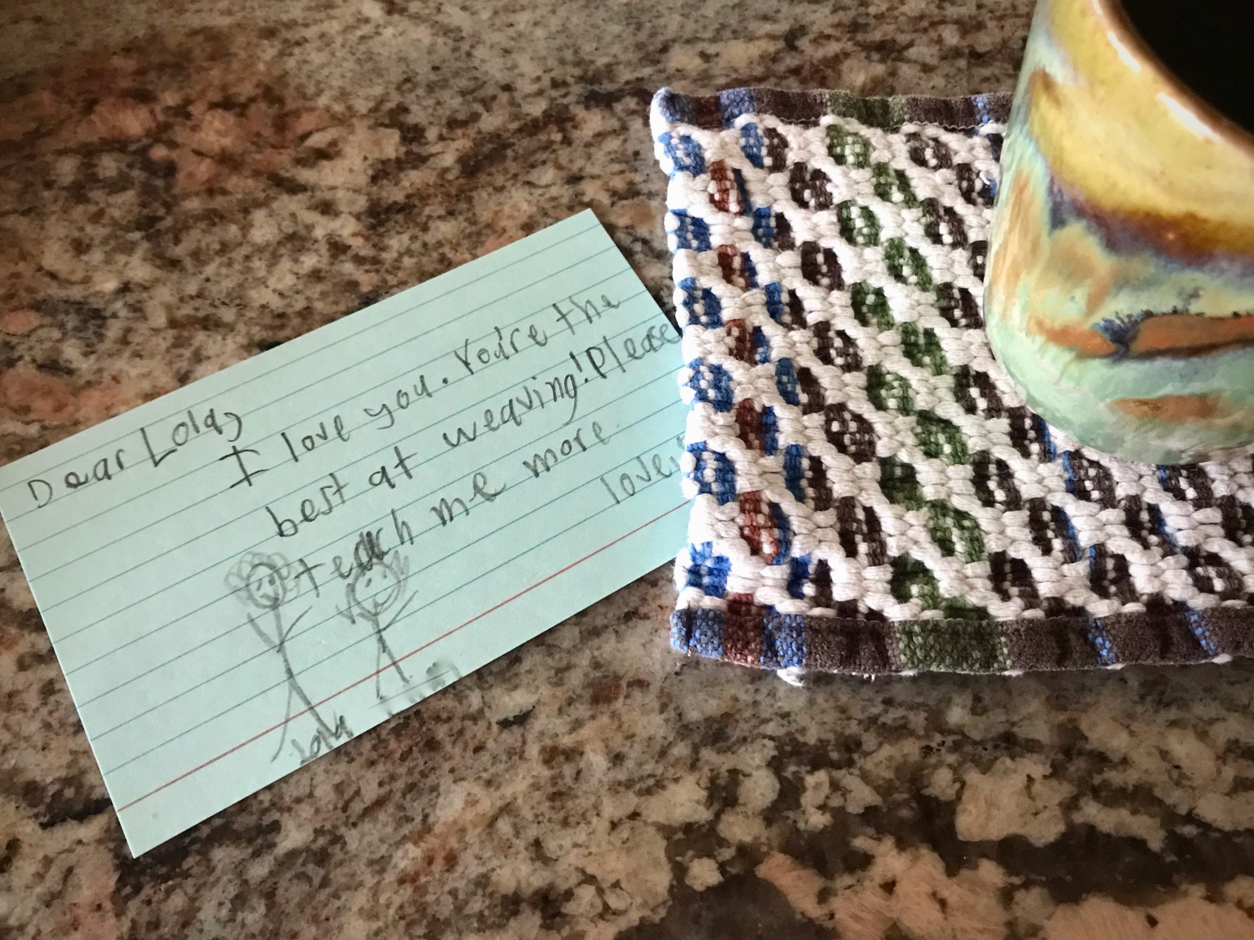 Message from grandson to his grandmother.