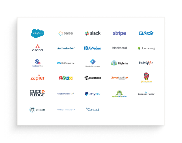 Logos of available integrations