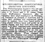 Wolverhampton Conscientious Objectors Sentenced