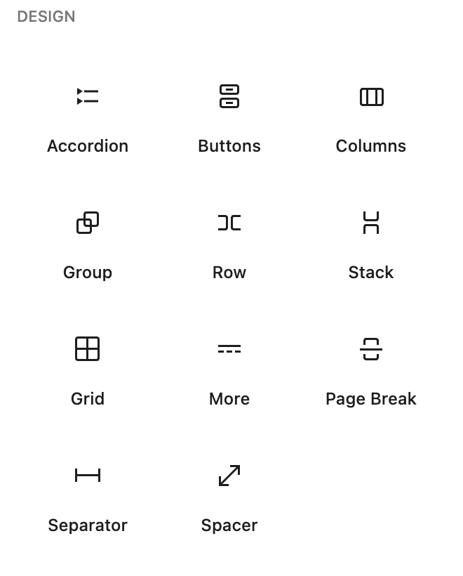 Design blocks