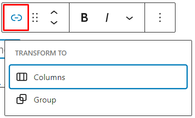 Transform in Read More block