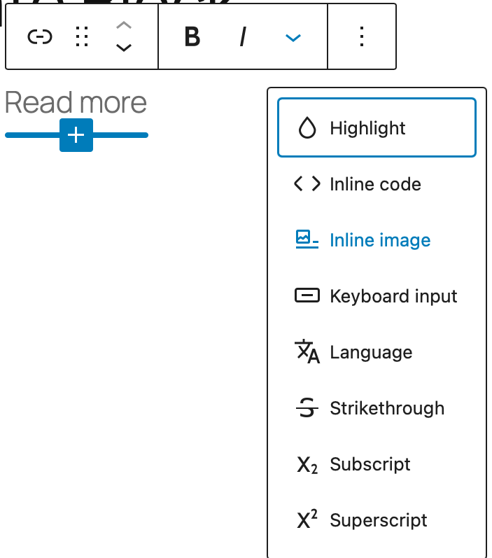 Adding Inline image in Read More block