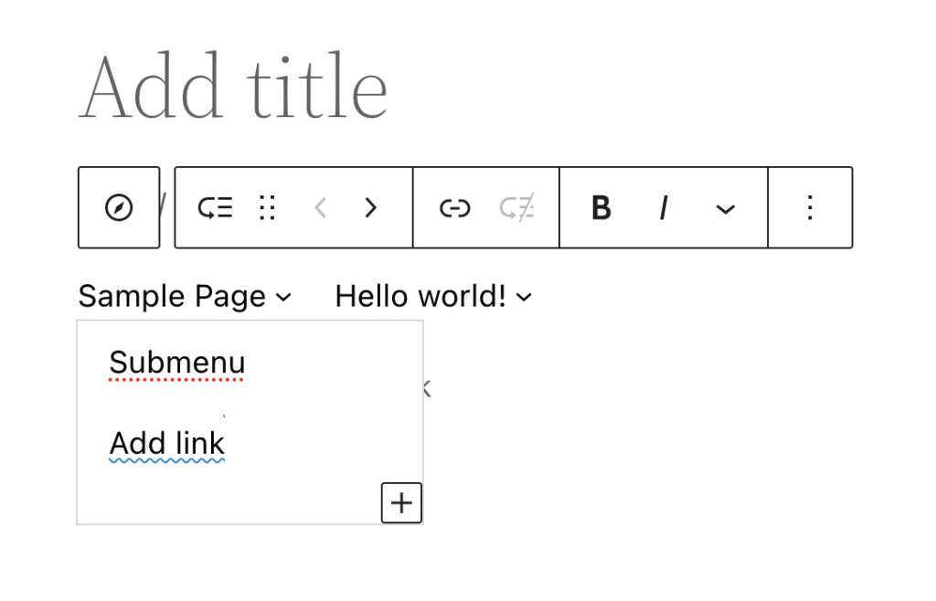 Adding additional submenu items