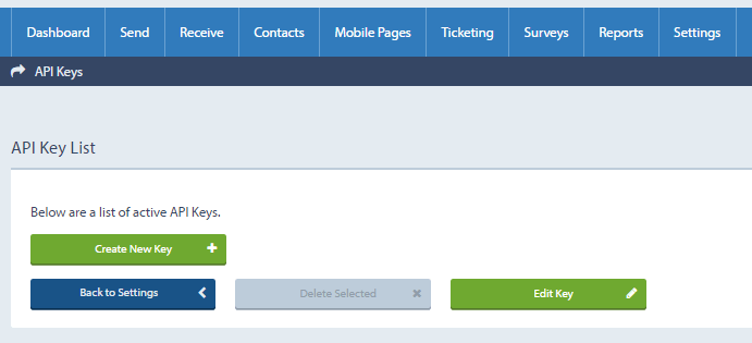 sms api keys