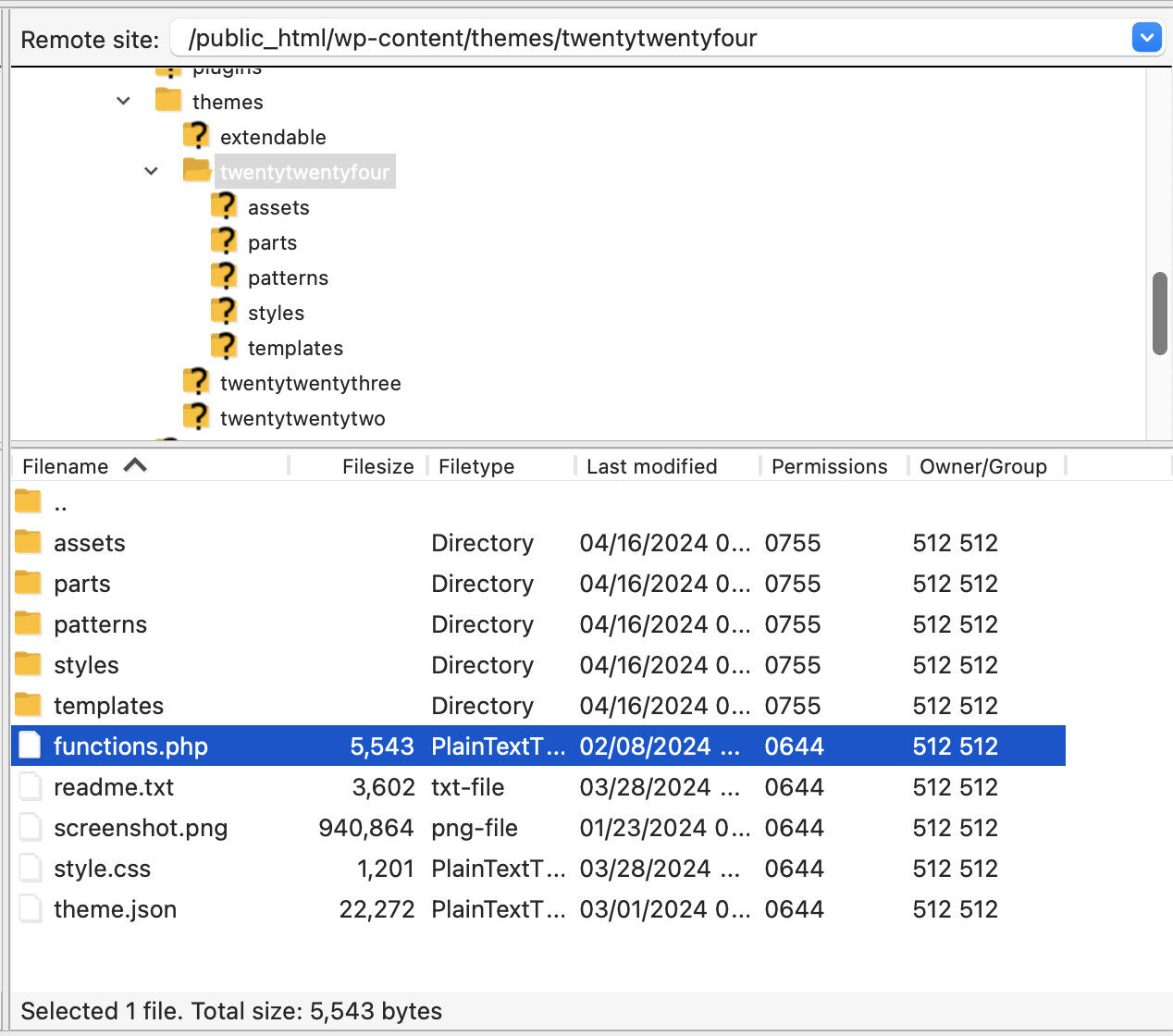 How To Add Code To The Functions.php File: Add Code Via FTP Step 2