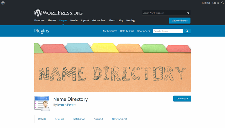 Best WordPress directory plugins: Name Directory.