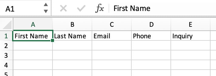 Google Sheets Example