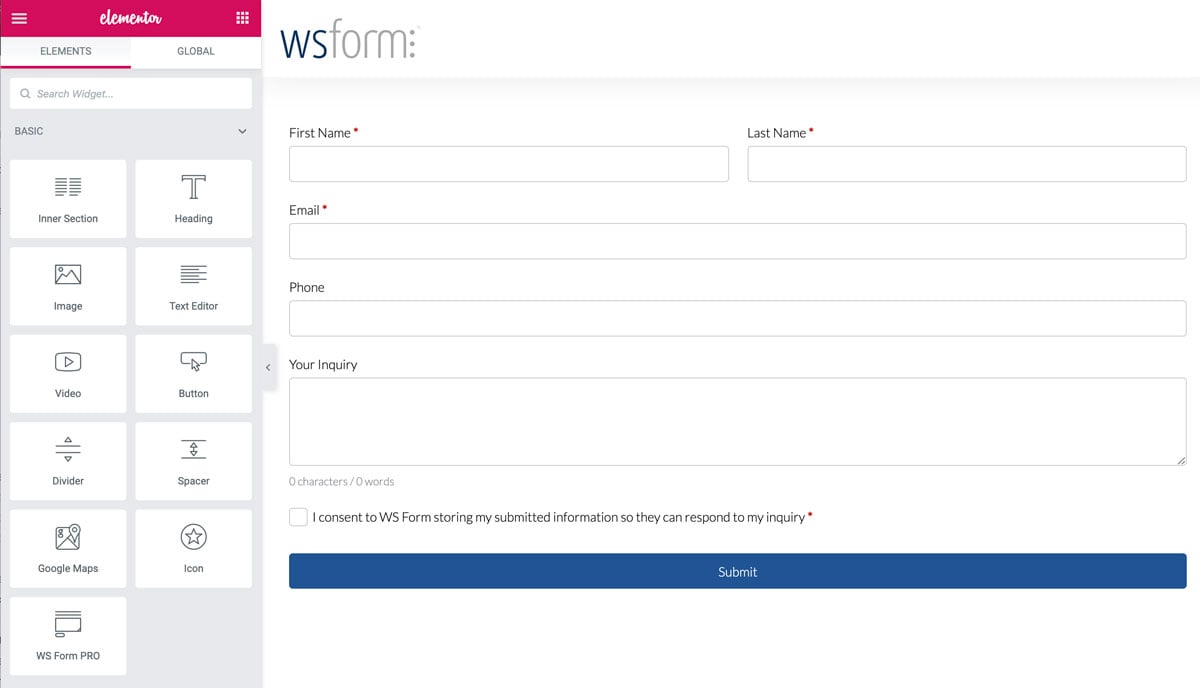 WS Form - Elementor Module