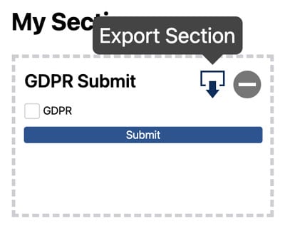 WS Form PRO - Section Library - Export Section