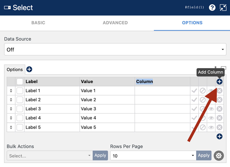 WS Form - Data Grid - Column Mapping - Add Column