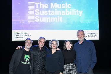 Music Sustainability Alliance staff Kurt Langer, Amy Morrison, Eleanor Anderson, and Michael Martin