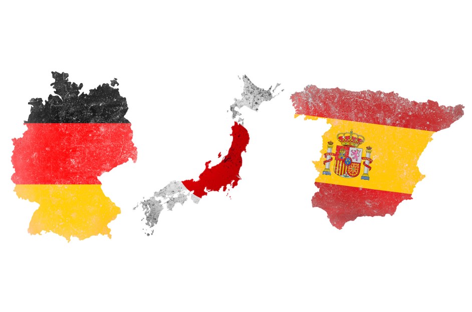 Germany, Spain, Japan