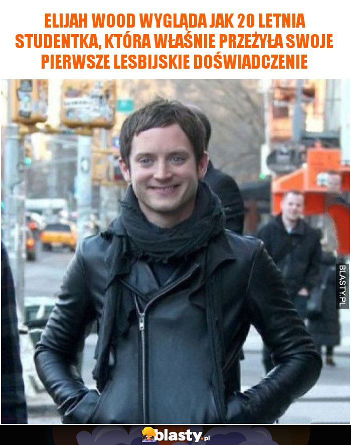 Elijah Wood wygląda jak 20 letnia studentka Elijah Wood wygląda jak 20 letnia studentka
