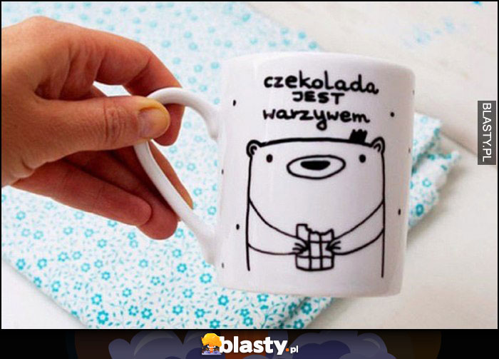 Czekolada jest warzywem kubek Czekolada jest warzywem kubek