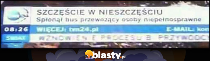 Szczęście w nieszczęściu spłonął autobus przewożący osoby niepełnosprawne pasek TVN24 Szczęście w nieszczęściu spłonął autobus przewożący osoby niepełnosprawne pasek TVN24