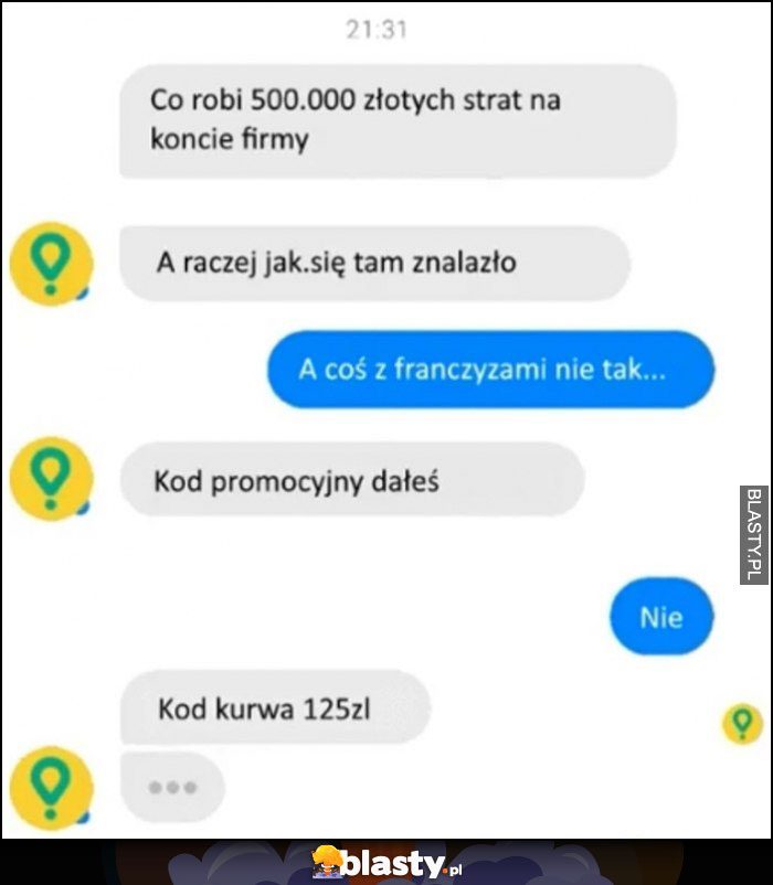 Glovo co robi 500 tysięcy strat na koncie firmy, kod promocyjny dałeś, kod kurna 125 zł afera Glovo co robi 500 tysięcy strat na koncie firmy, kod promocyjny dałeś, kod kurna 125 zł afera