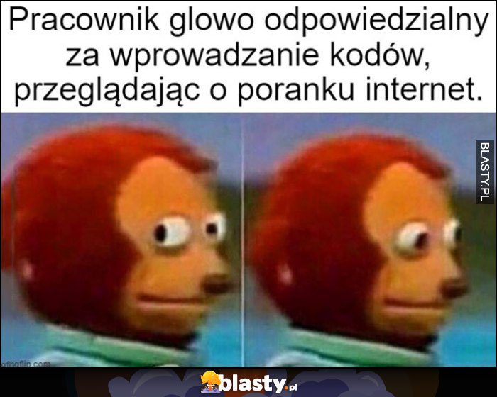 Pracownik glovo odpowiedzialny za wprowadzanie kodów, przeglądając internet o poranku po aferze z kodem Pracownik glovo odpowiedzialny za wprowadzanie kodów, przeglądając internet o poranku po aferze z kodem