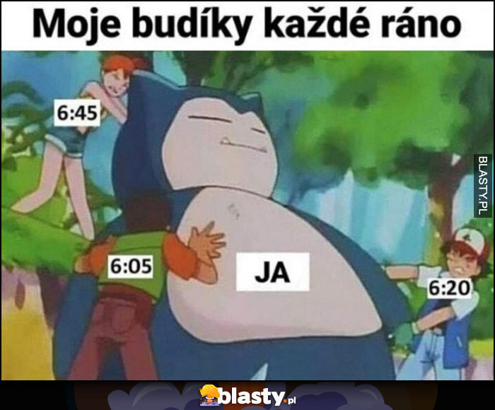 Moje budziki codziennie rano Pokemon nie da się go obudzić Moje budziki codziennie rano Pokemon nie da się go obudzić