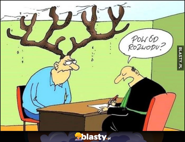 Facet z rogami u adwokata: powód rozwodu? Facet z rogami u adwokata: powód rozwodu?