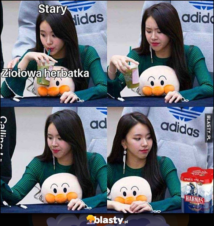 Stary pije ziołową herbatkę, niedobre, wili zgrzewkę Harnasia Stary pije ziołową herbatkę, niedobre, wili zgrzewkę Harnasia