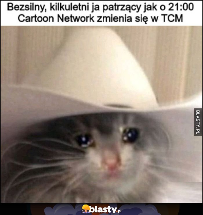 Bezsilny, kilkuletni ja patrzący jak o 21:00 Cartoon Network zmienia się w TCM Bezsilny, kilkuletni ja patrzący jak o 21:00 Cartoon Network zmienia się w TCM