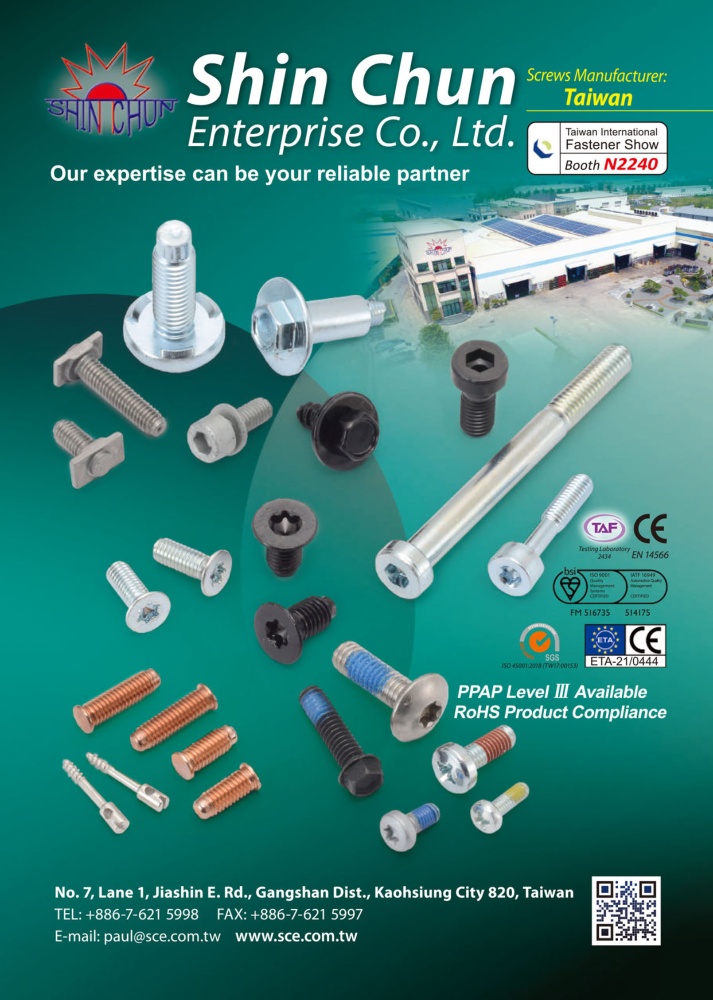 Taiwan International Fastener Show SHIN CHUN ENTERPRISE CO., LTD.