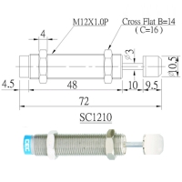 SC series: Non-adjustable, self compensation type shock absorbers.