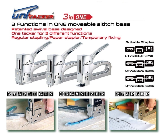 3 functions in ONE, all steel staple gun tacker