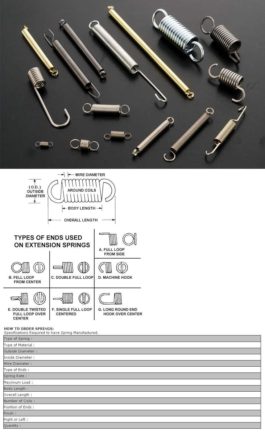 Extension Spring / Drawspring (see the detils)